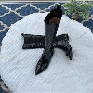 Fiorangelo Black Patent Leather Women’s Boots